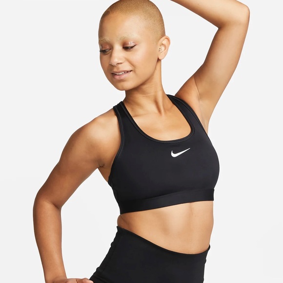 Black Nike Swoosh Sports Bra Size XS - Picture 1 of 6